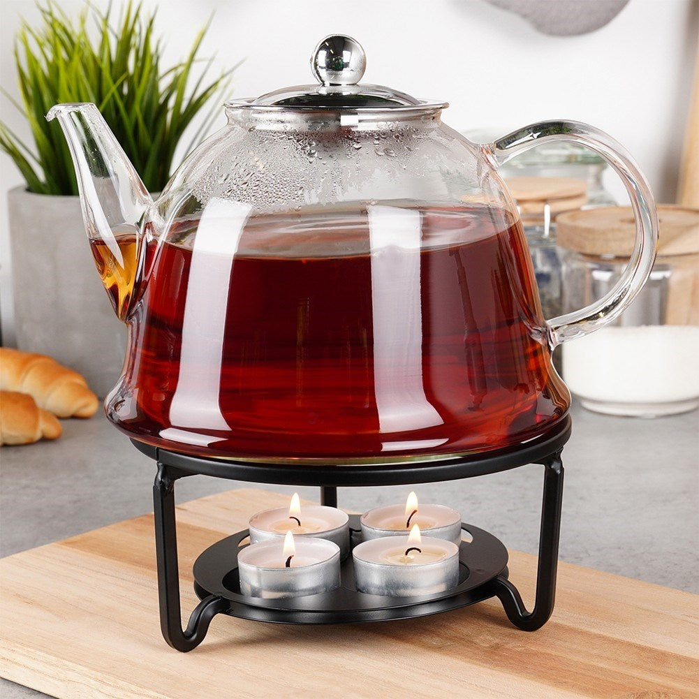 Metal heater for teapots and fondue