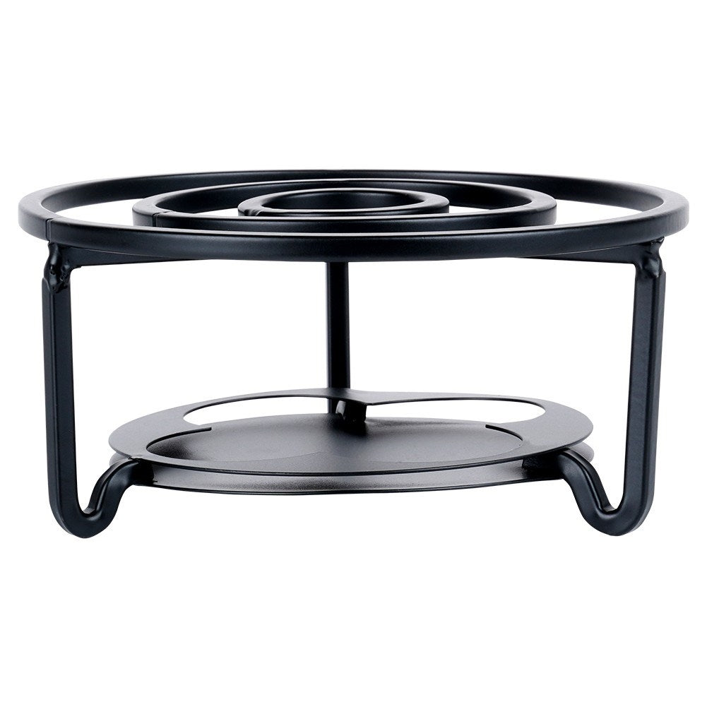 Metal heater for teapots and fondue