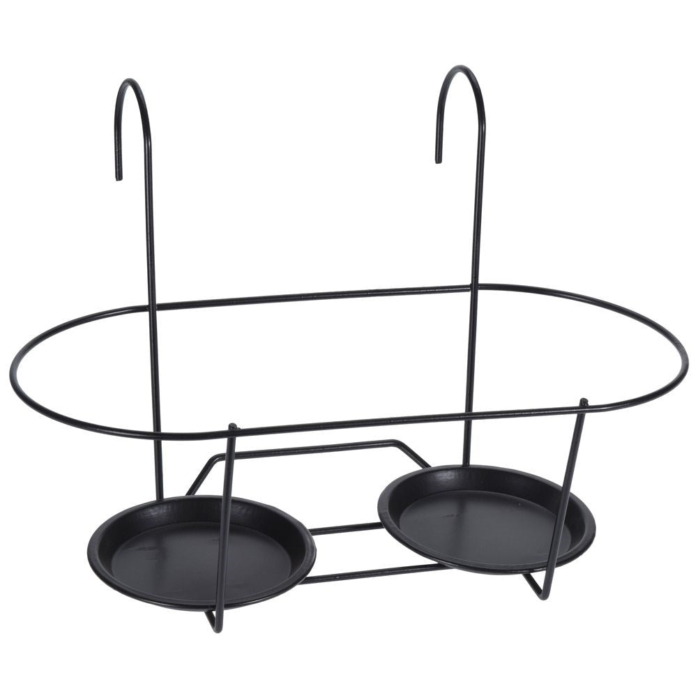Metal holder for two pots, stable and perfect for the balcony