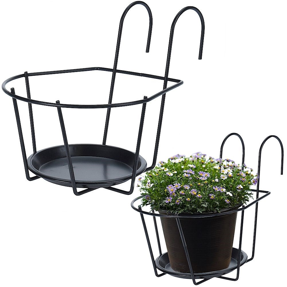 Metal hook for flower pots on the balcony or terrace