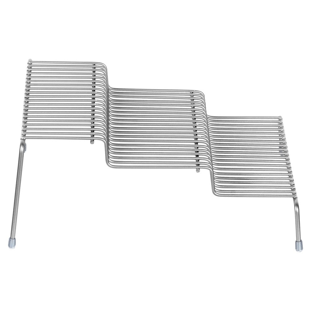 Metal kitchen shelf, gray, 3-level, 28x26x11 cm