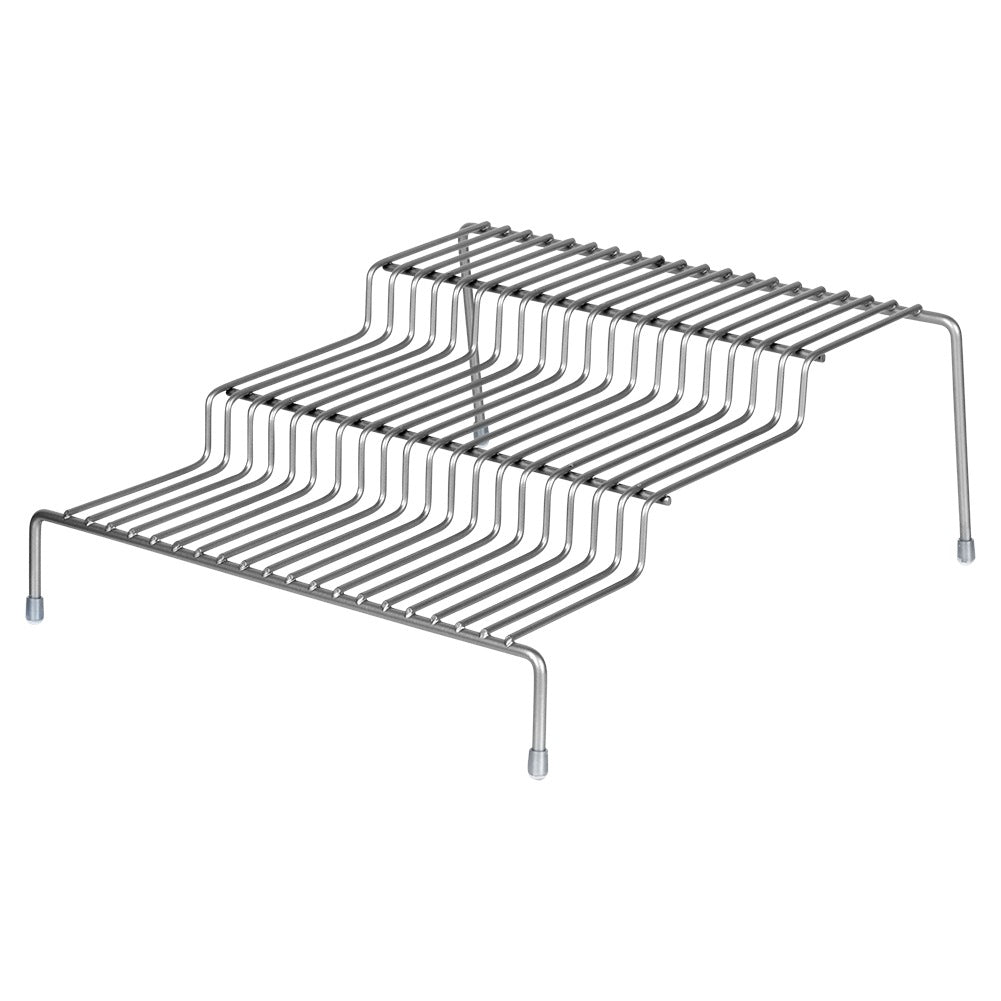 Metal kitchen shelf, gray, 3-level, 28x26x11 cm