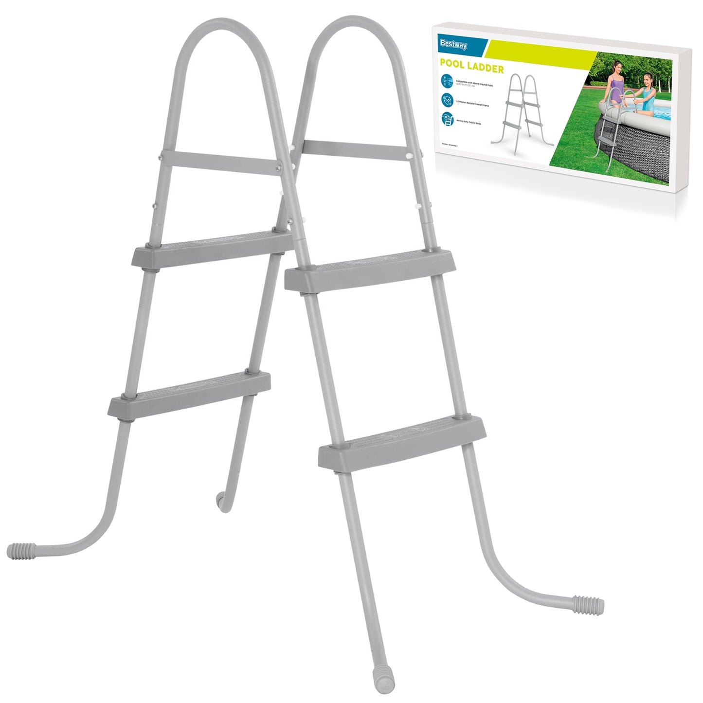 Metal ladder for swimming pools 84 cm Bestway 58430