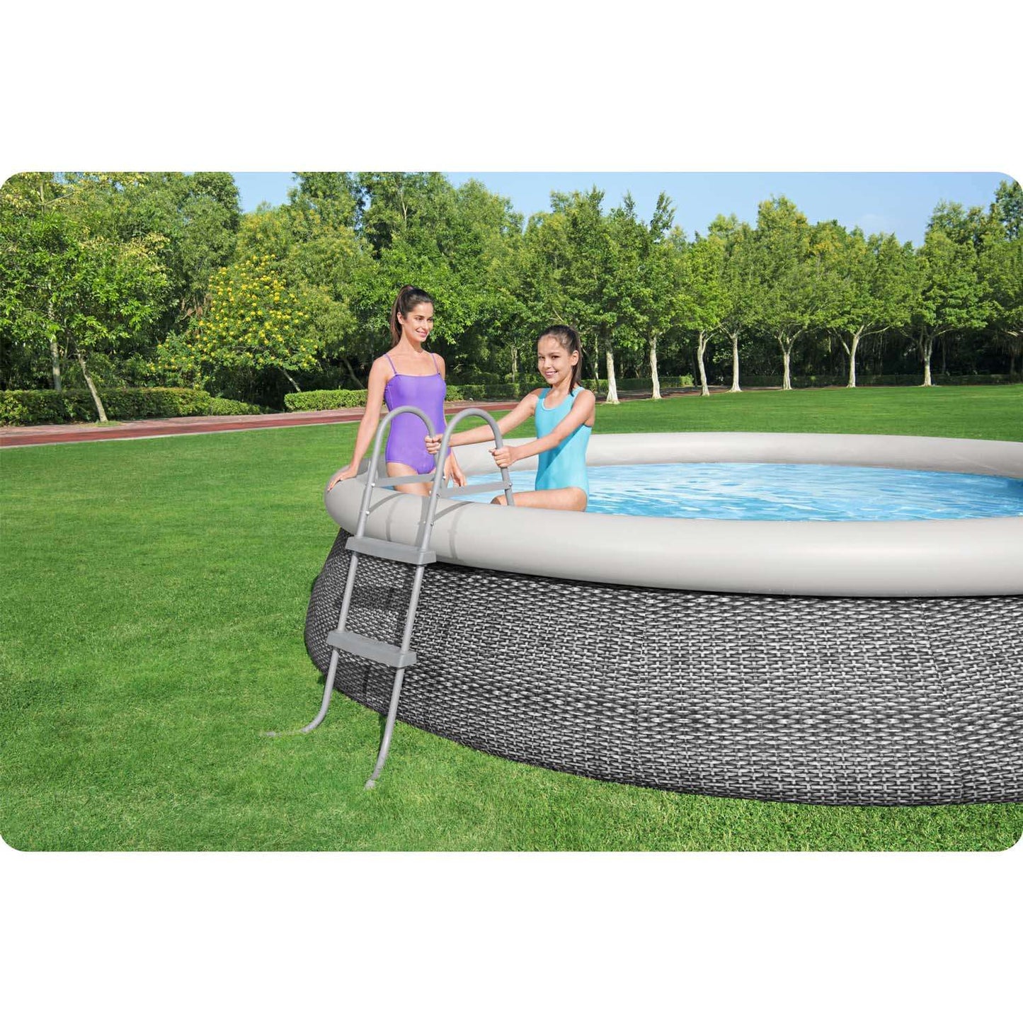 Metal ladder for swimming pools 84 cm Bestway 58430