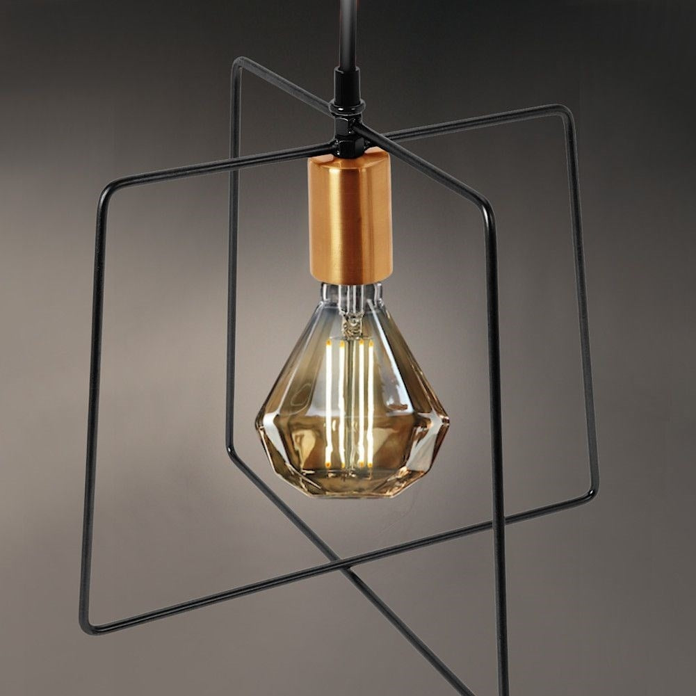 Metal lamp for ceiling - modern and industrial style