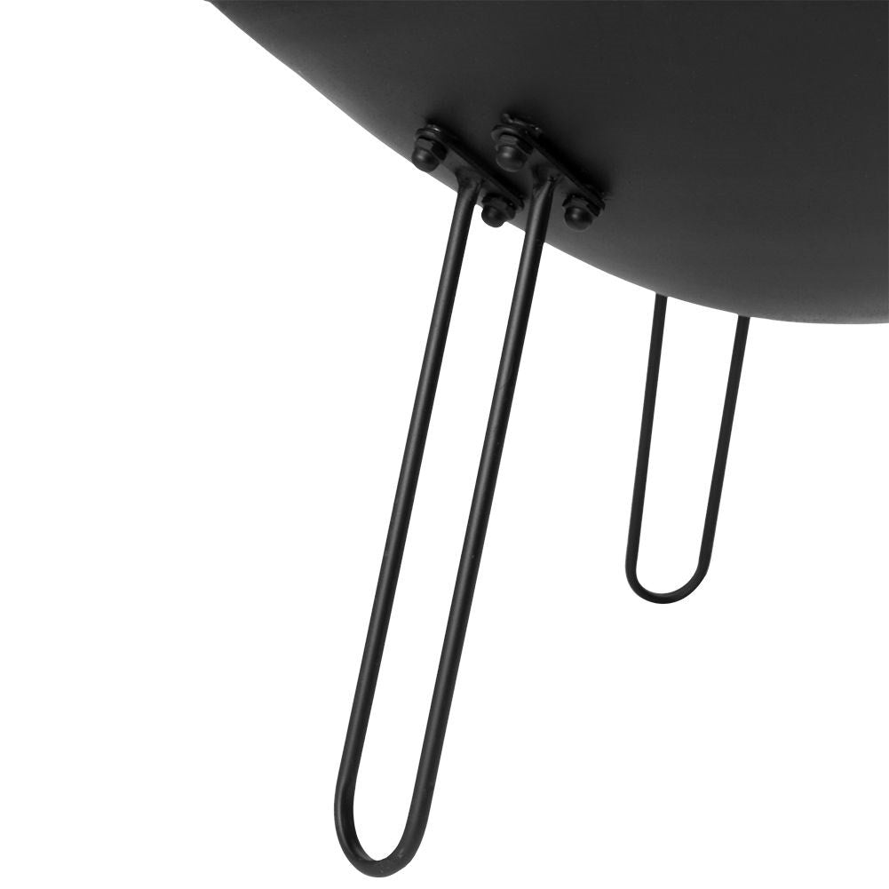 Metallic Fireplace 60 cm: Safe Fire Pit for Garden/Terrace