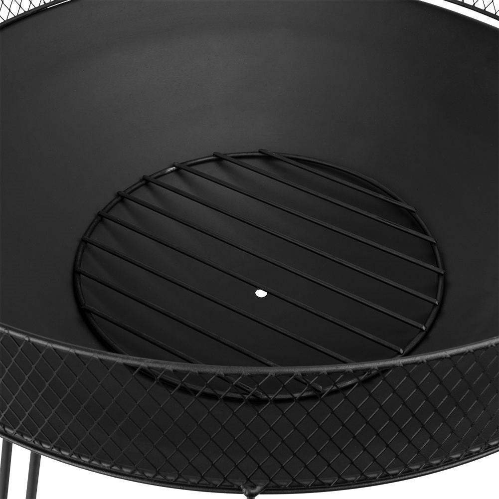Metallic Fireplace 60 cm: Safe Fire Pit for Garden/Terrace