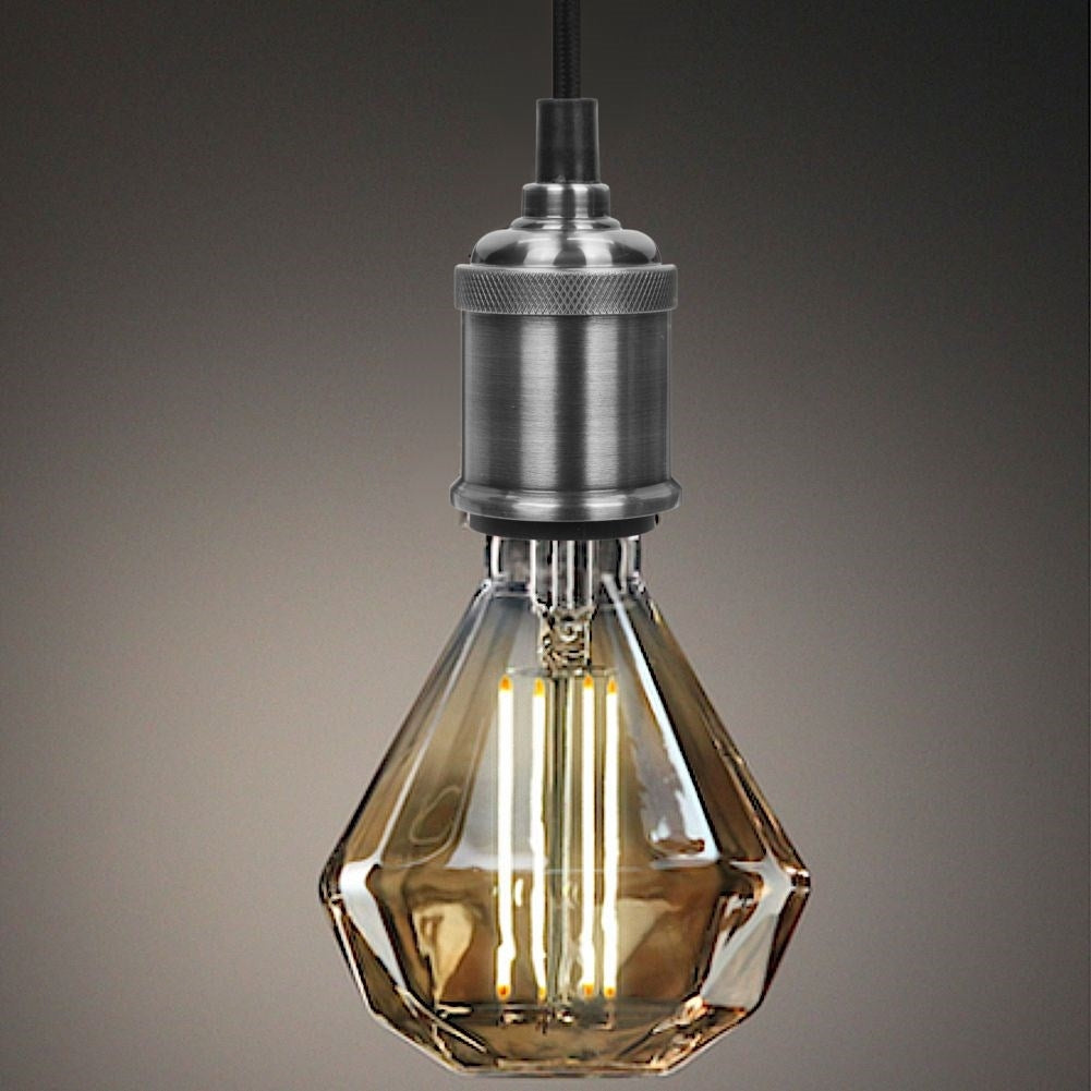 Metallic Lamp Base with Cable for Elegant Ceiling Lighting