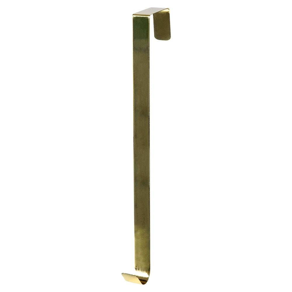 Metallic golden wreath hanger for festive decoration