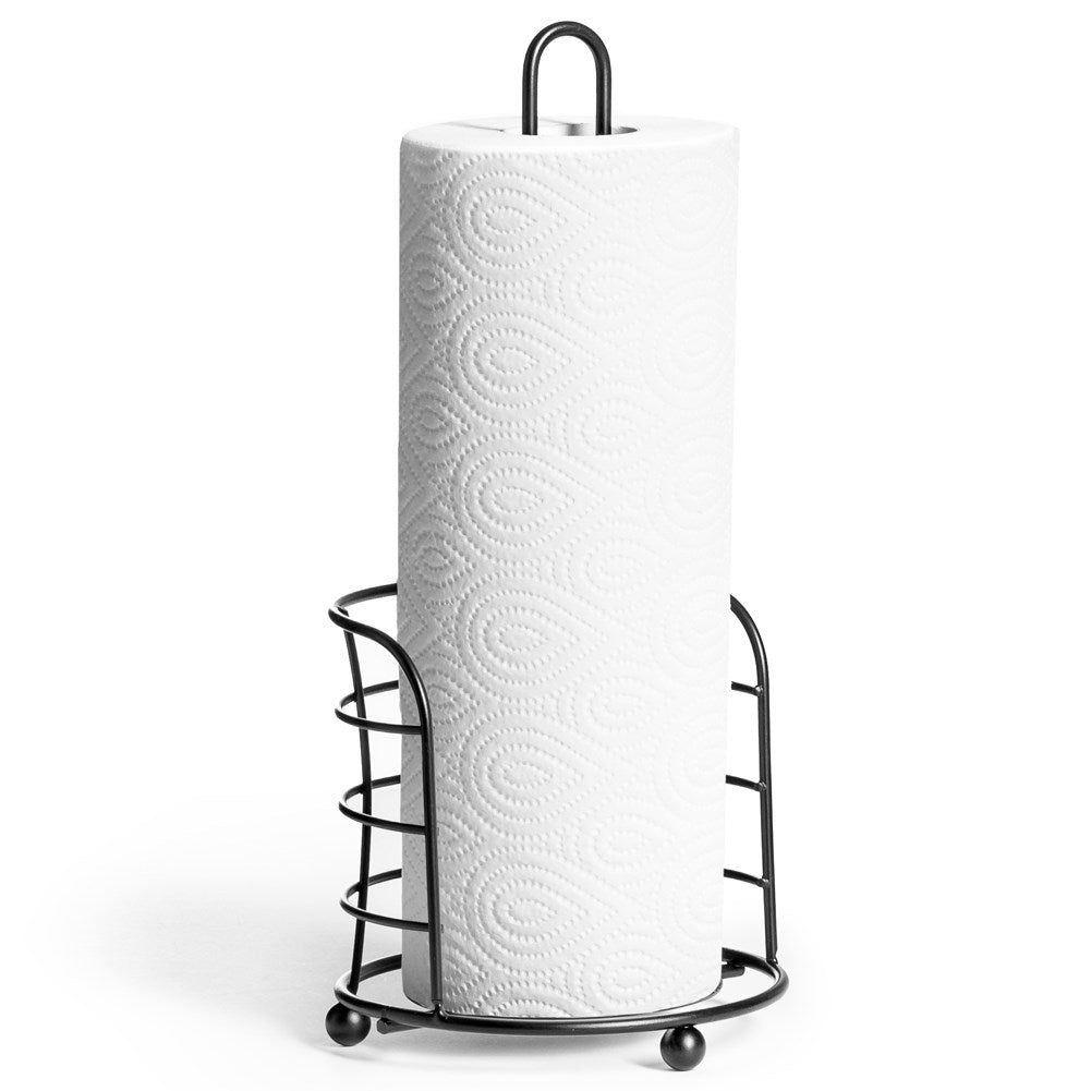Metallic kitchen roll holder in trendy black matt colour