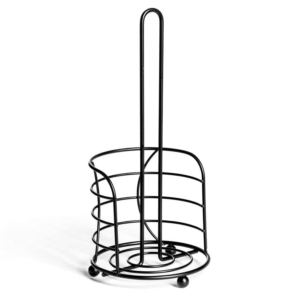 Metallic kitchen roll holder in trendy black matt colour