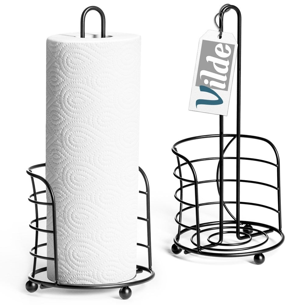 Metallic kitchen roll holder in trendy black matt colour