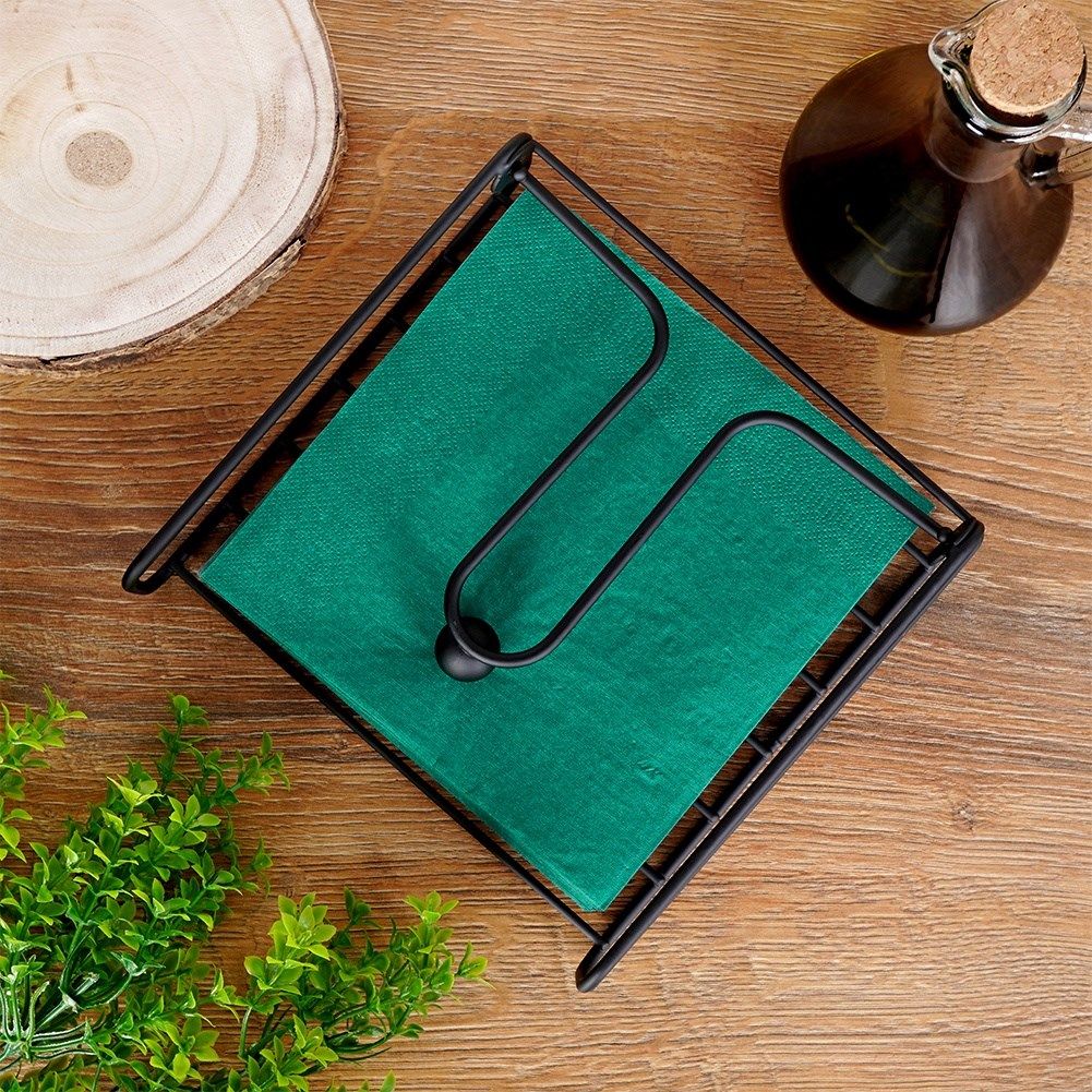 Metal napkin holder - Keeps napkins in place even in windy conditions.
