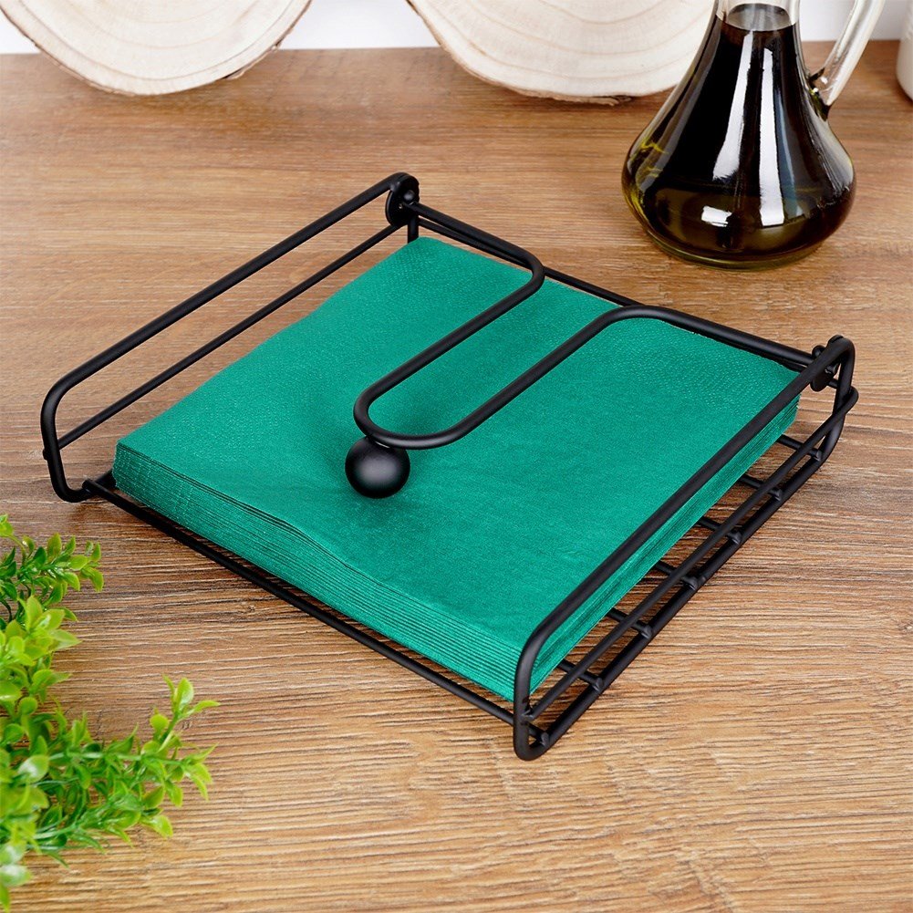 Metal napkin holder - Keeps napkins in place even in windy conditions.