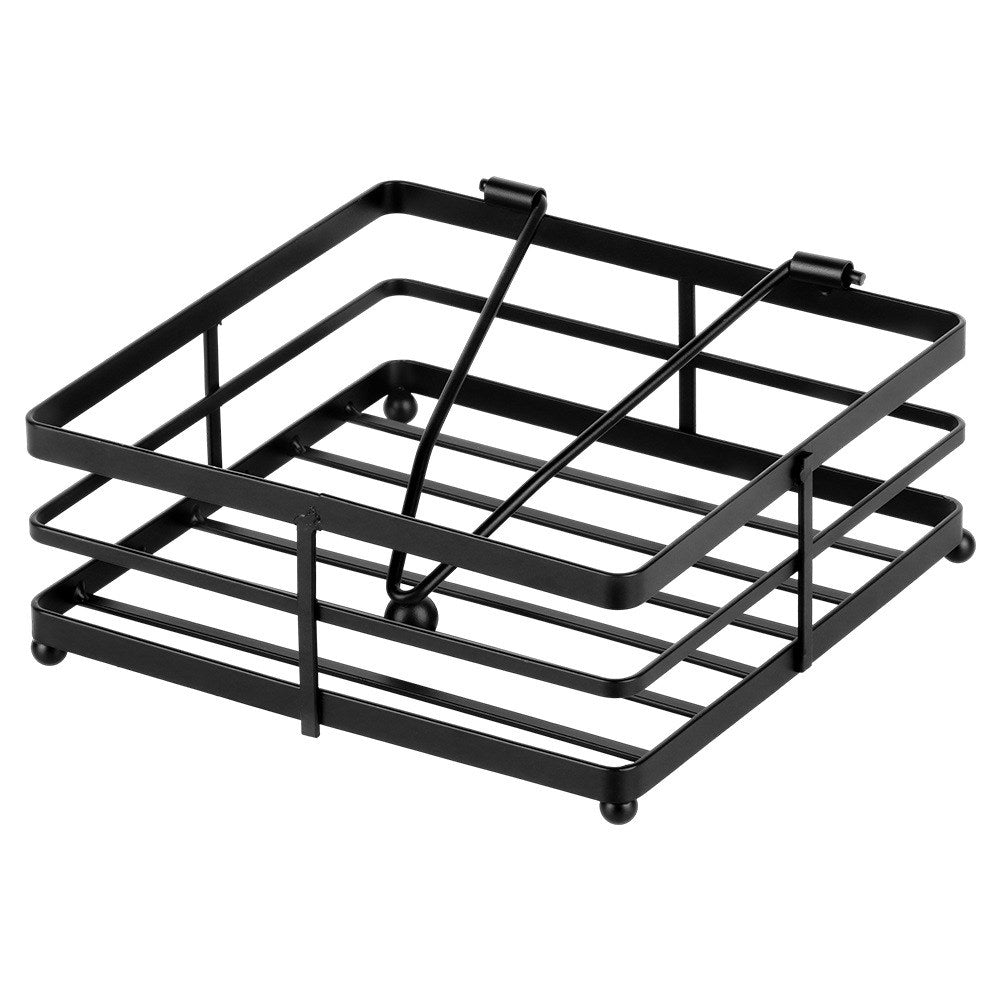 Metal napkin holder black MISTY 18x18 cm