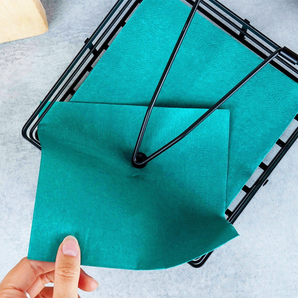 Metal napkin holder black MISTY 18x18 cm