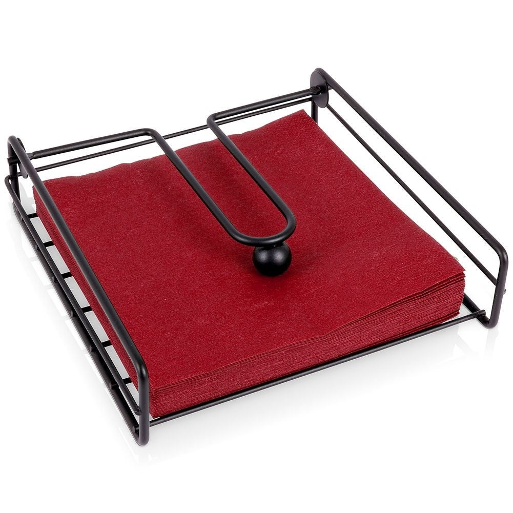 Metal napkin holder with firm grip and pressure function