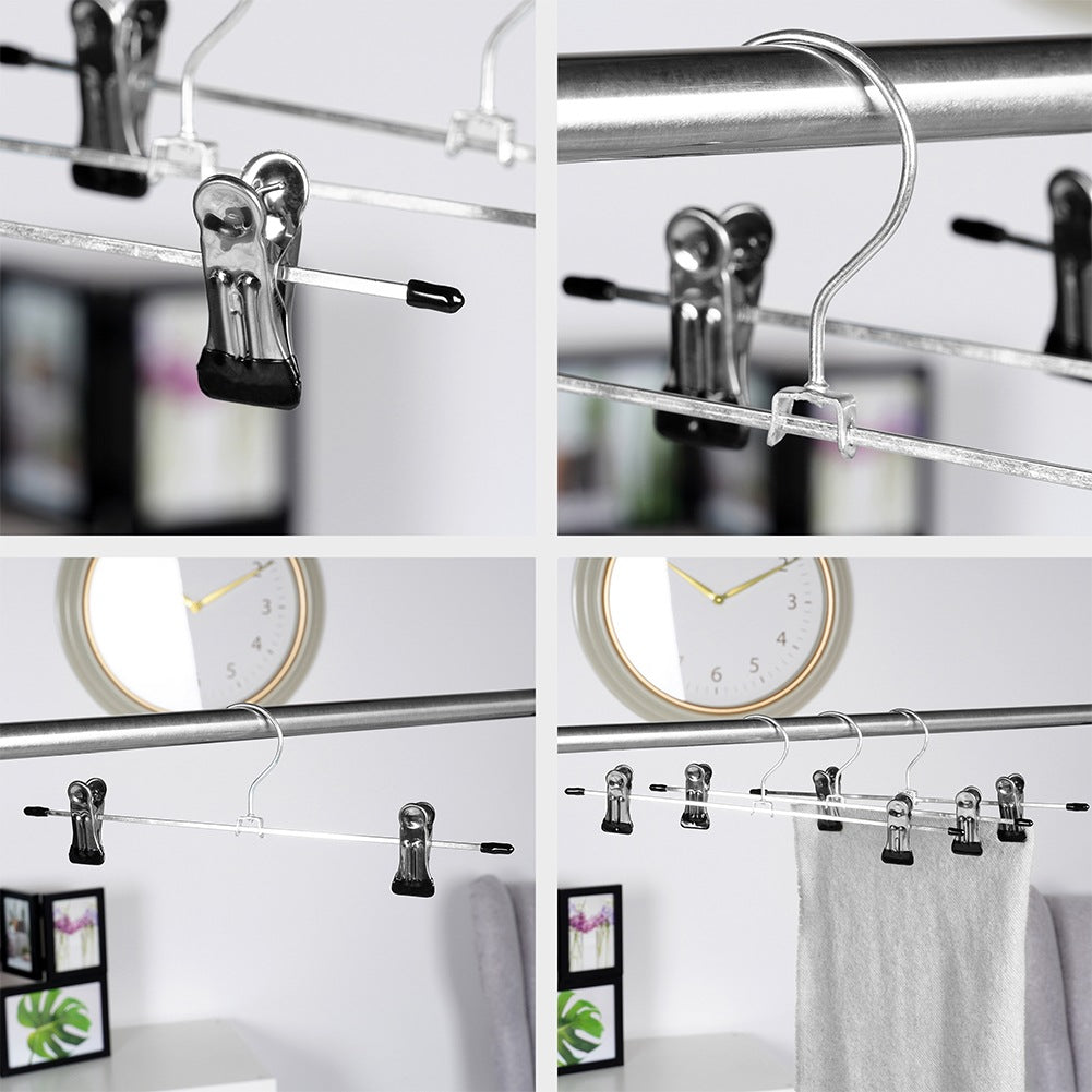 Metal pants hanger with clips, 3 pcs.