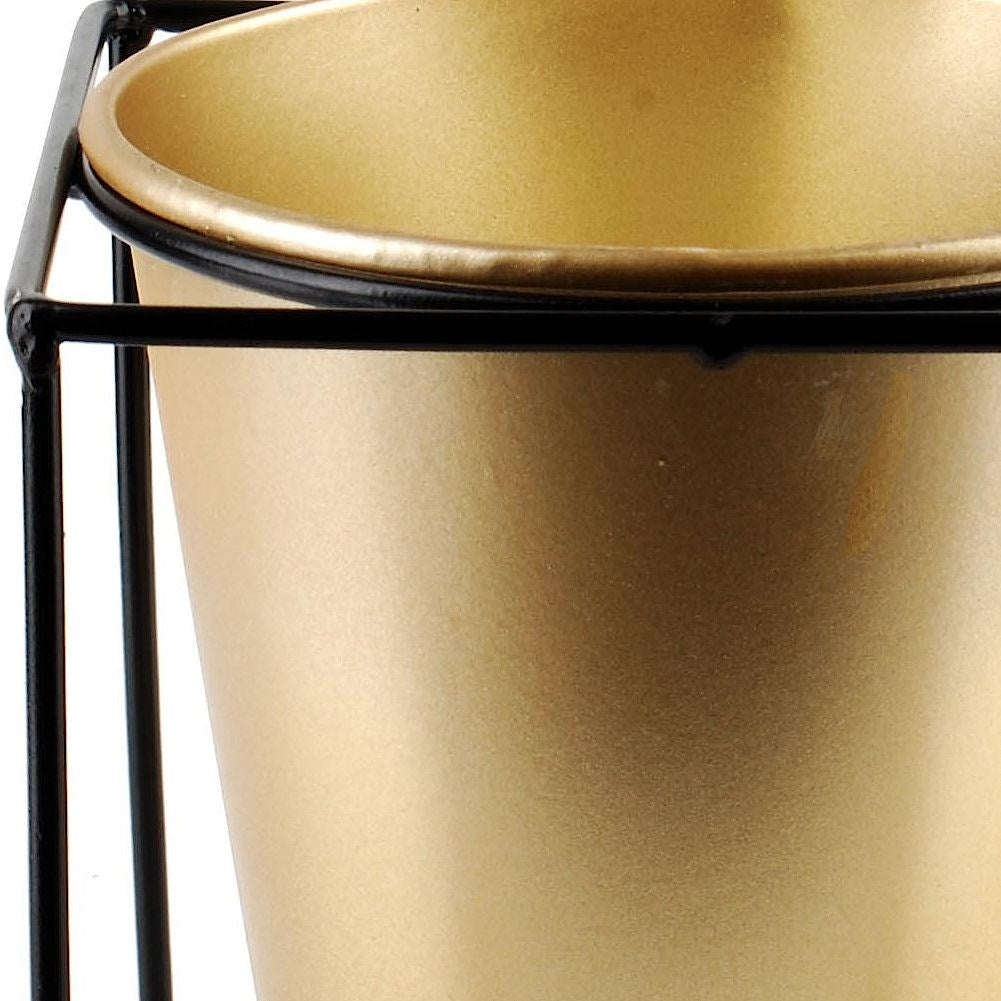 Metal pot with stand for plants - Glamor & Loft style