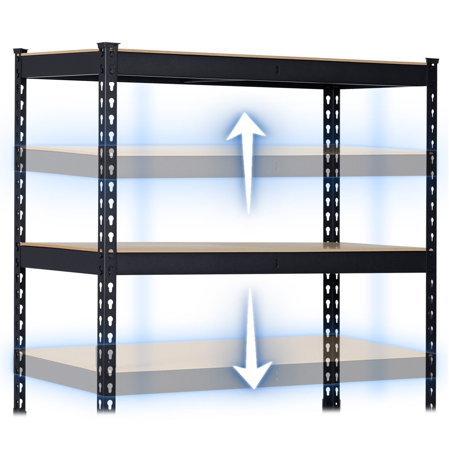 Metal storage rack 183 x 90 x 45 cm Humberg HR-700 black
