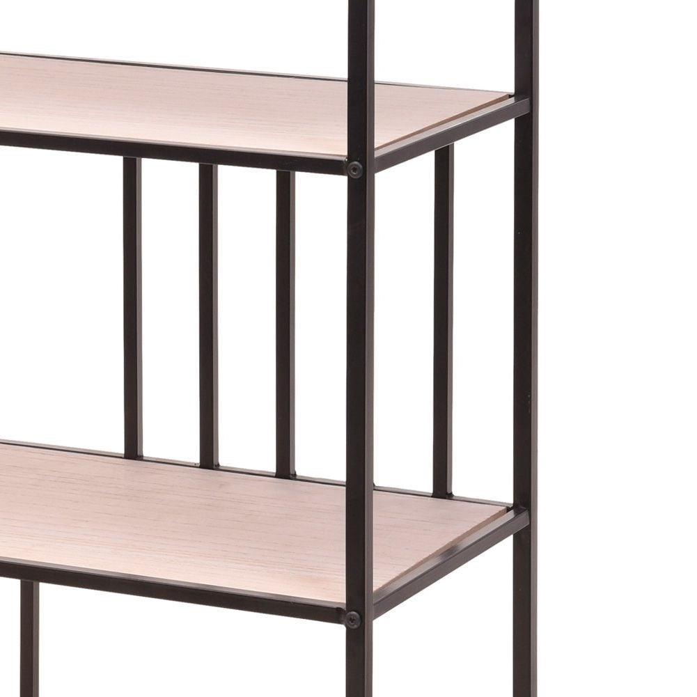 Metal shelf for books, pictures and souvenirs in the living room