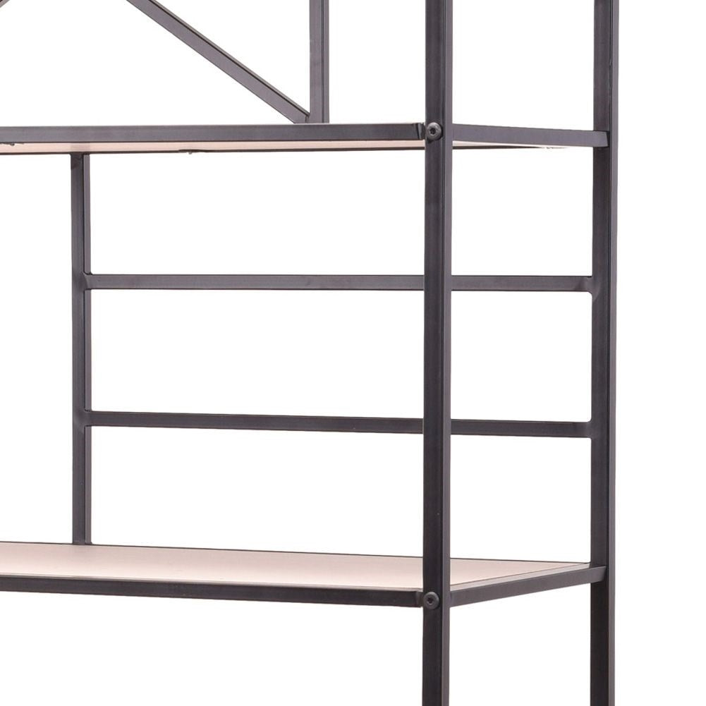 Metal shelf for books, pictures and souvenirs in the living room