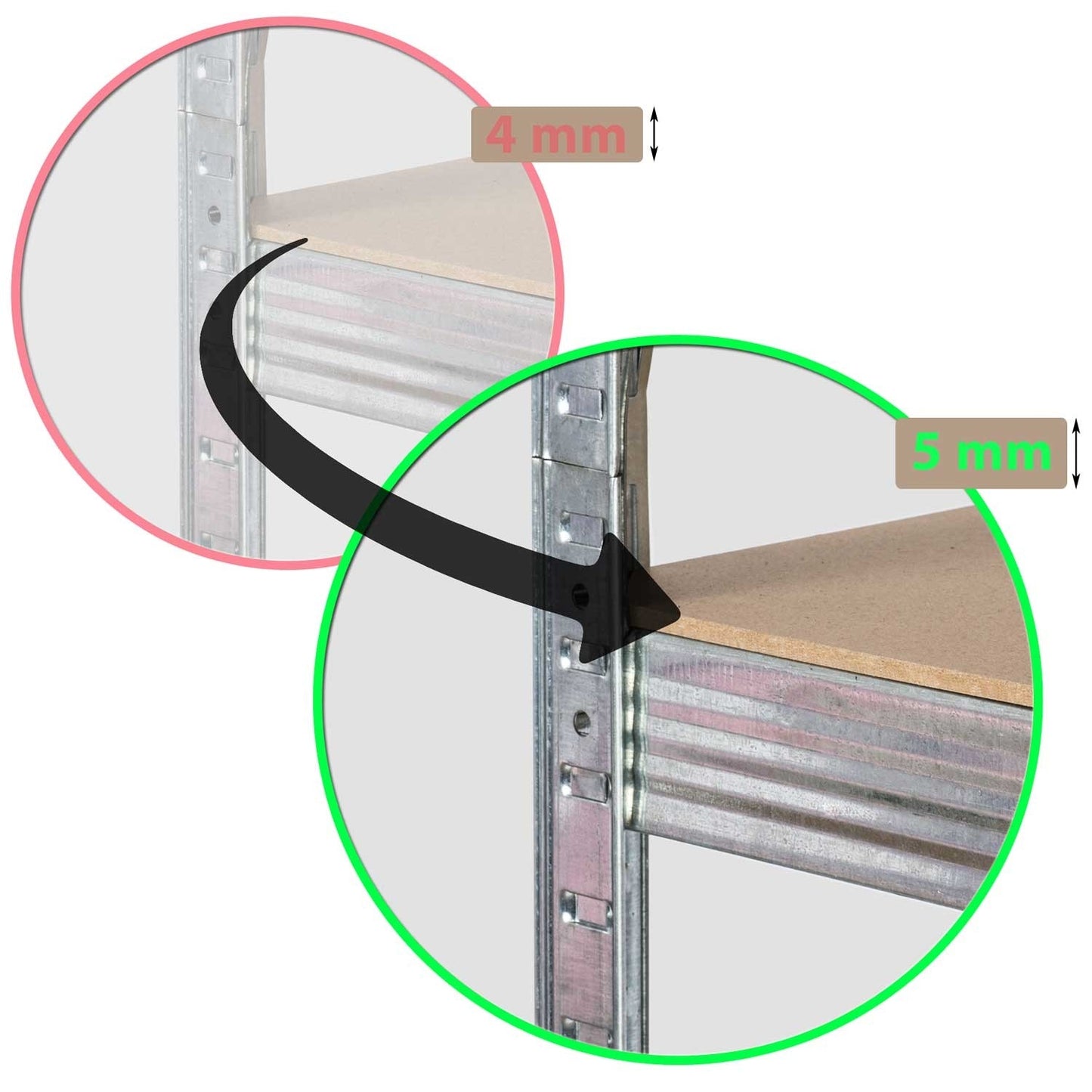 Metal shelf for storage 150 x 75 x 30 cm Humberg 4840