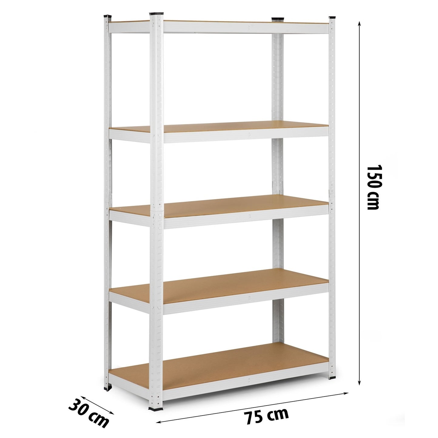 Metal shelf for storage 150 x 75 x 30 cm Humberg 4841
