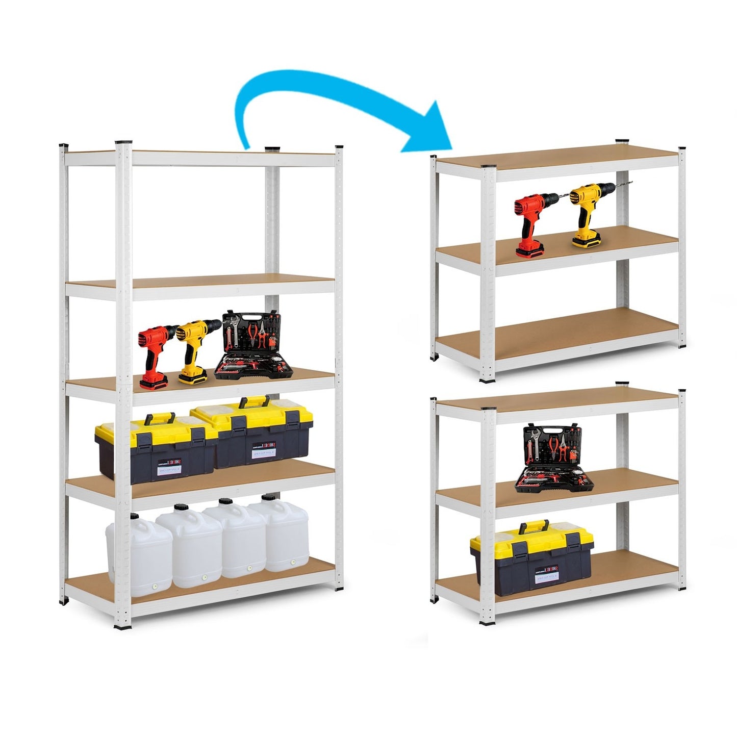 Metal shelf for storage 150 x 75 x 30 cm Humberg 4841