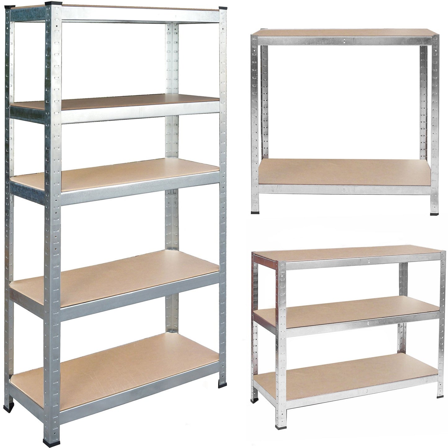 Metal shelf for storage, 150 x 75 x 30 cm - Humberg HR-810