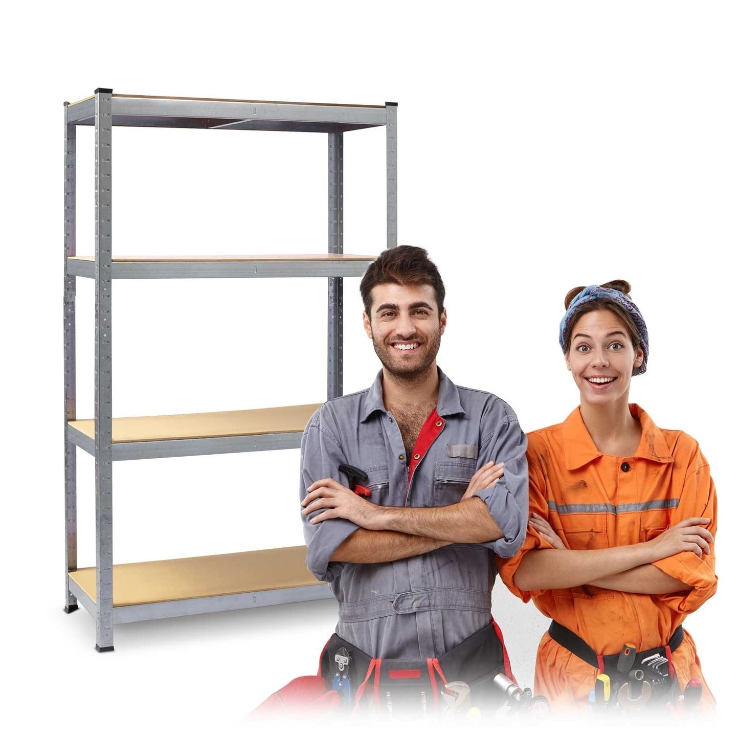 Metal shelf for storage 174 x 80 x 40 cm Plonos 470100