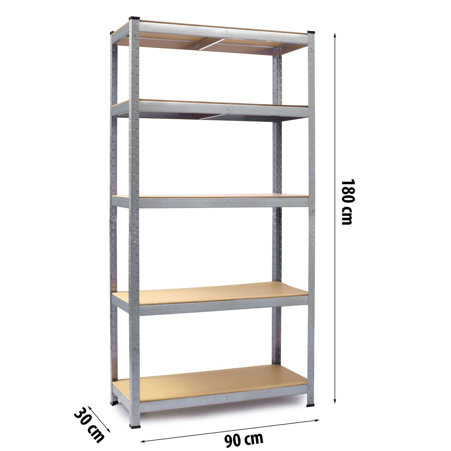 Metal shelf for storage 180 x 90 x 30 cm Humberg 4843