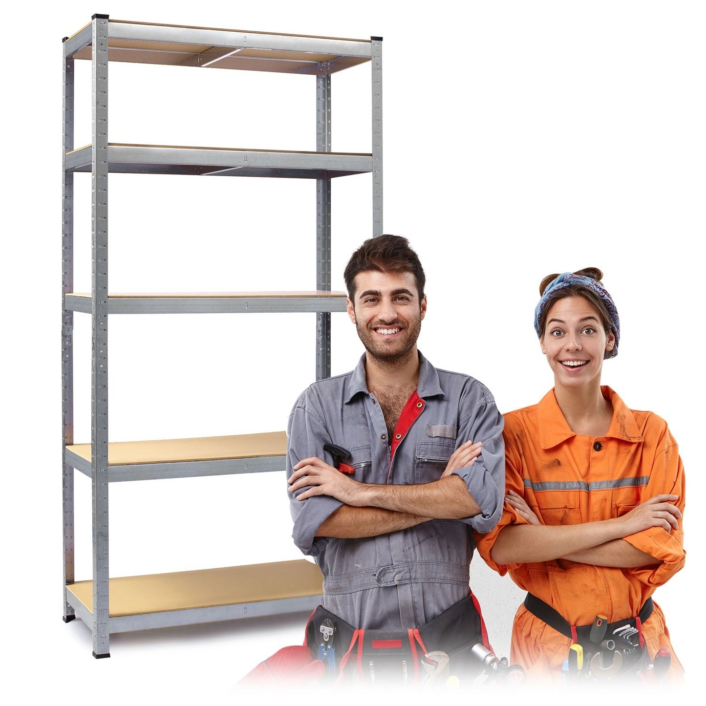 Metal shelf for storage 180 x 90 x 40 cm Humberg HR-812 + FREE protective cover