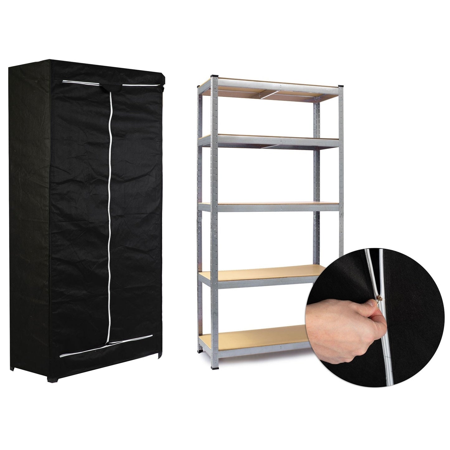 Metal shelf for storage 180 x 90 x 40 cm Humberg HR-812 + FREE protective cover