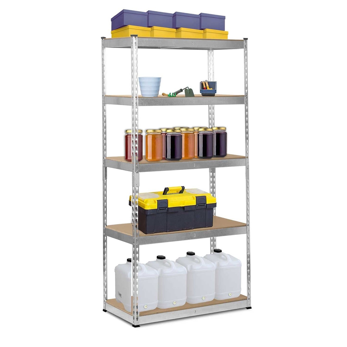 Metal shelf for storage 183 x 90 x 45 cm Humberg HR-700 Silver