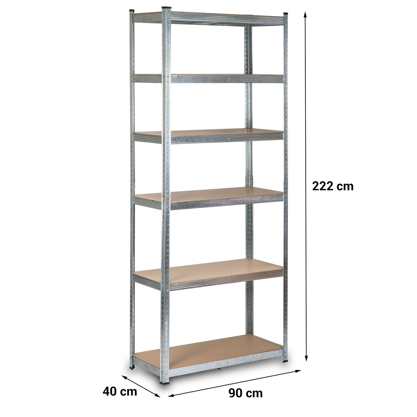 Metal shelf for storage 222 x 90 x 40 cm Humberg HR-814
