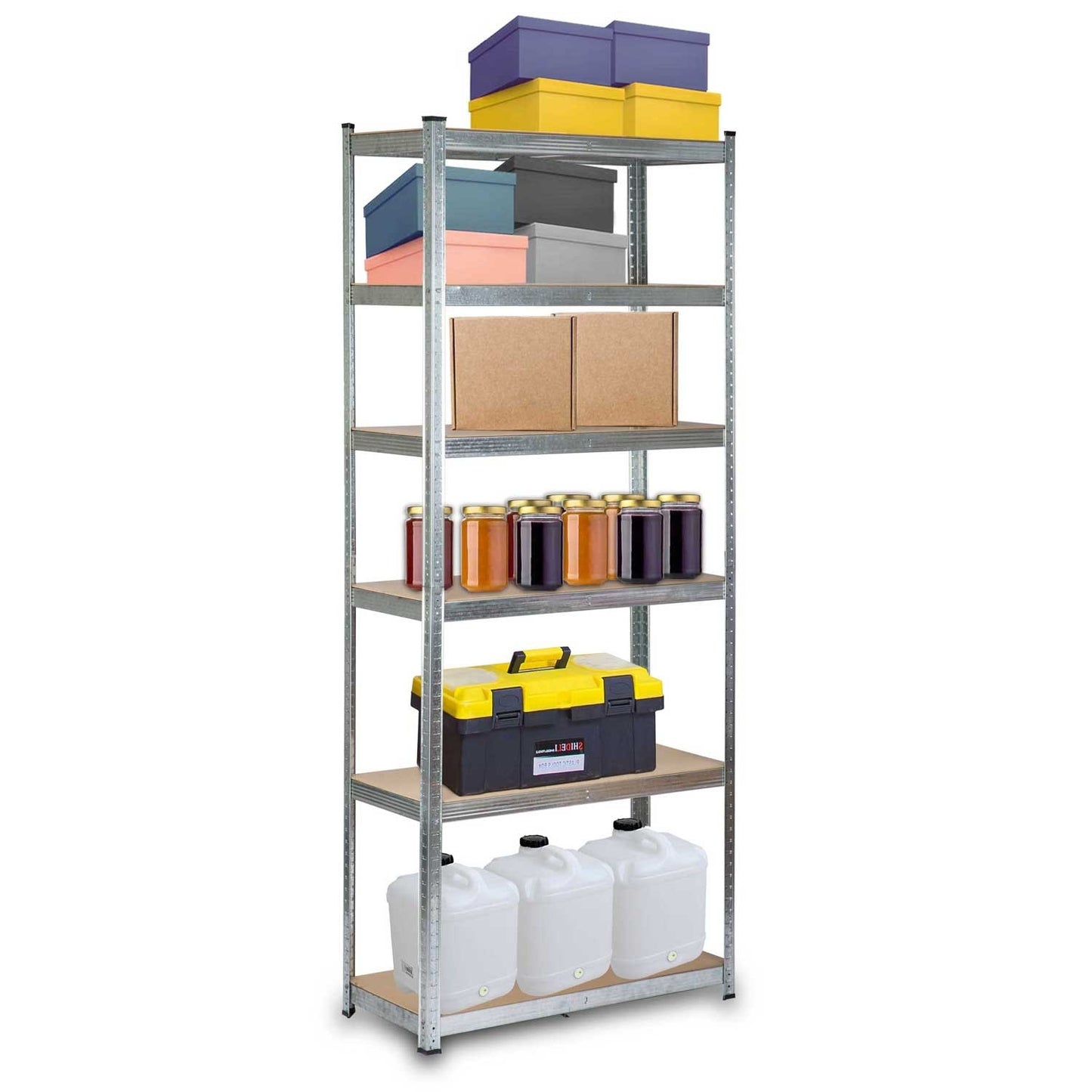 Metal shelf for storage 222 x 90 x 40 cm Humberg HR-814