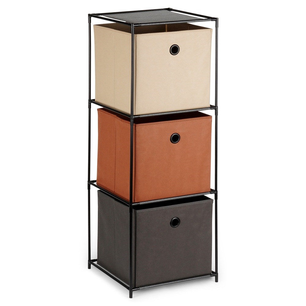 Metal shelf with containers 34.5x34.5x100 cm