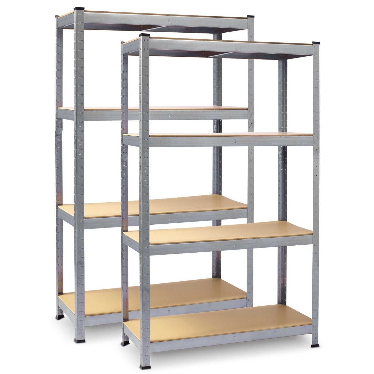 Metal shelves for storage, set of 2, 180 x 90 x 40 cm, Plonos PL-702