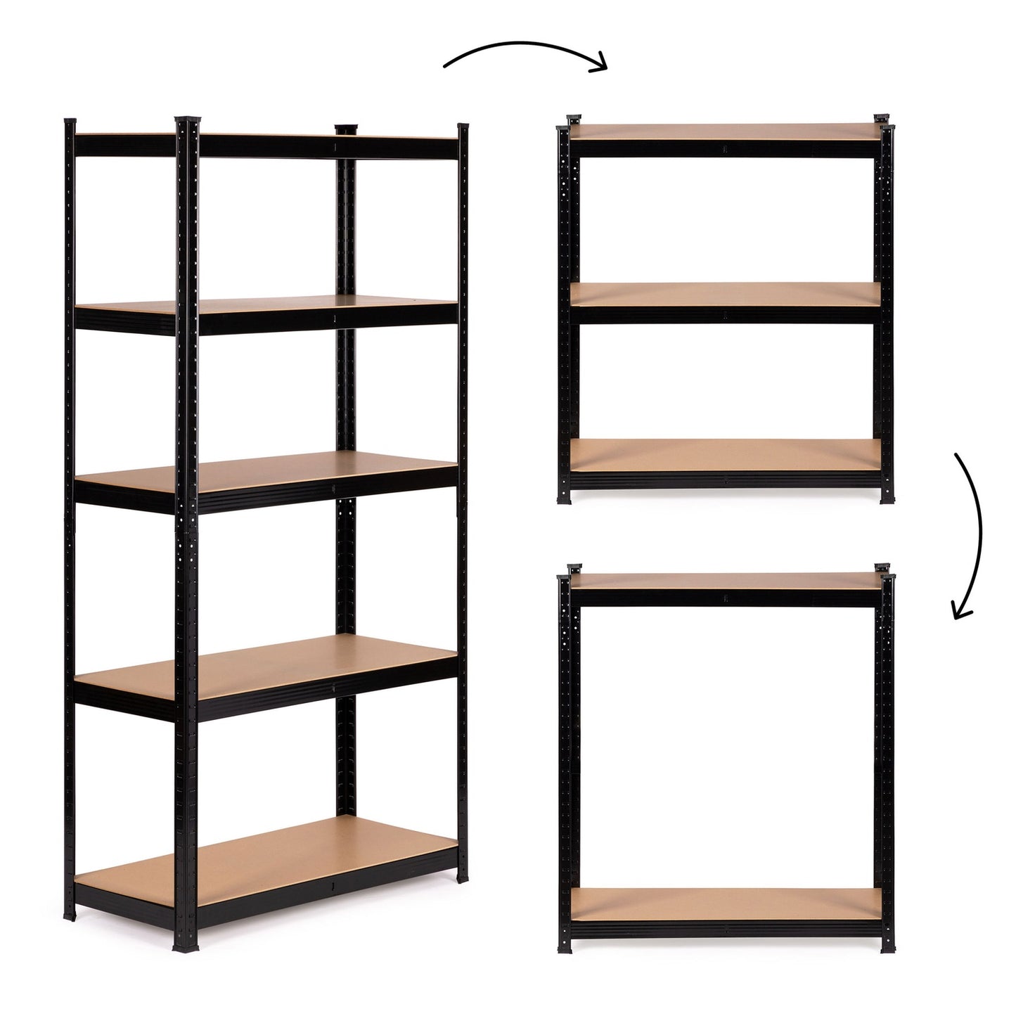 Metal storage rack for garage basement 5 shelves