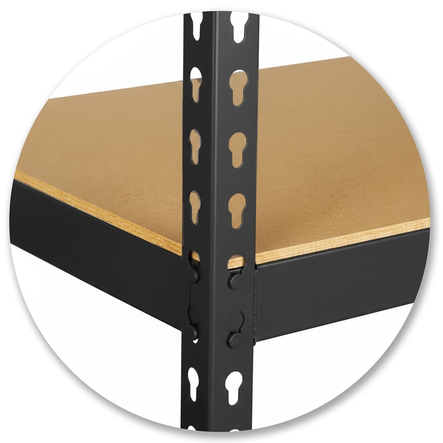 Metal storage shelf 183 x 90 x 40 cm Humberg HR-853 black