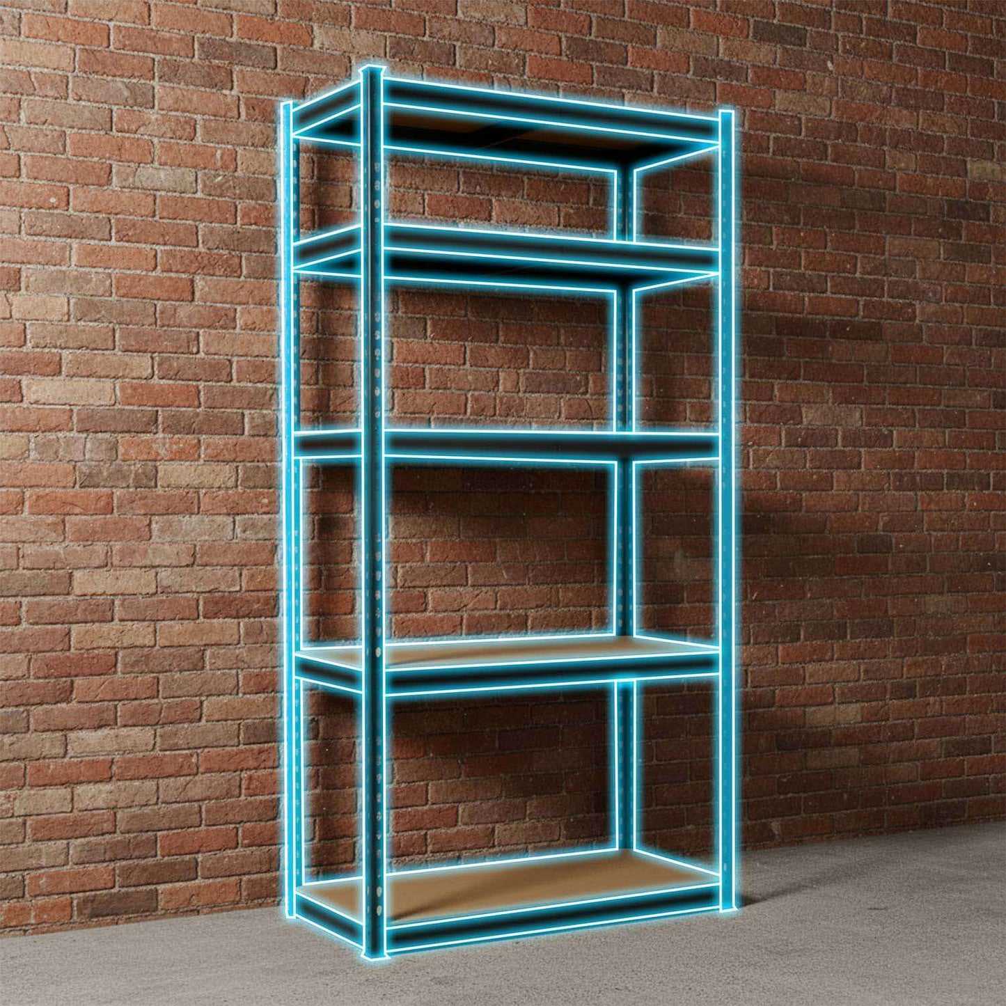 Metal storage shelf 183 x 90 x 40 cm Humberg HR-853 black