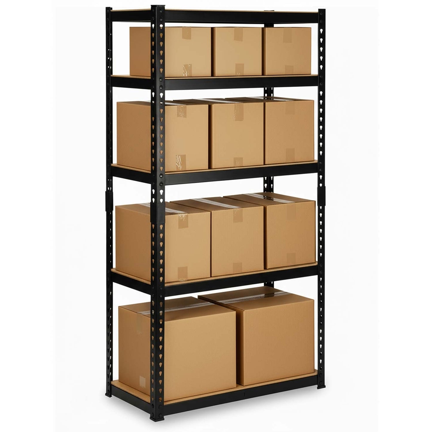 Metal storage shelf 183 x 90 x 40 cm Humberg HR-853 black