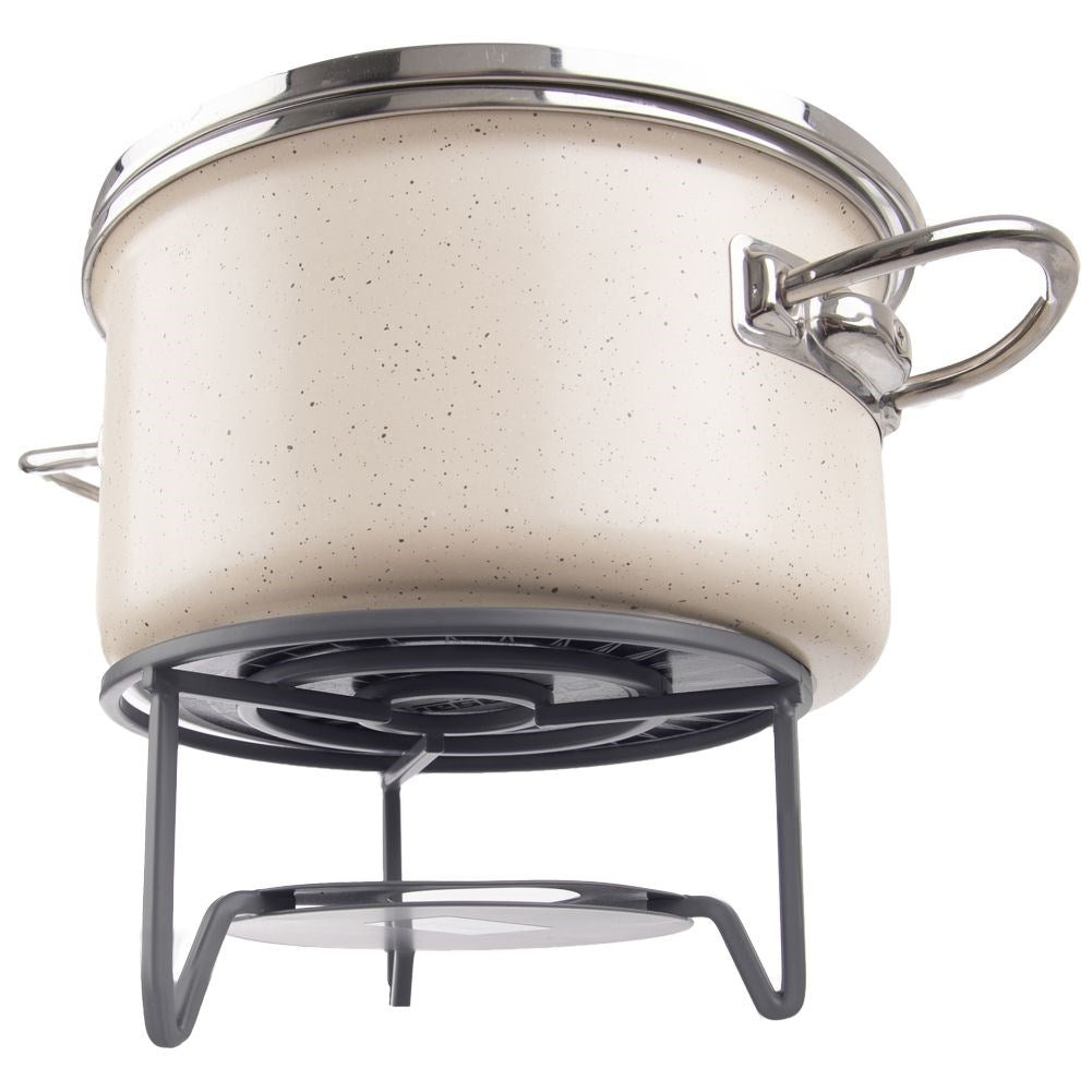 Metal tea warmer for teapots and fondue