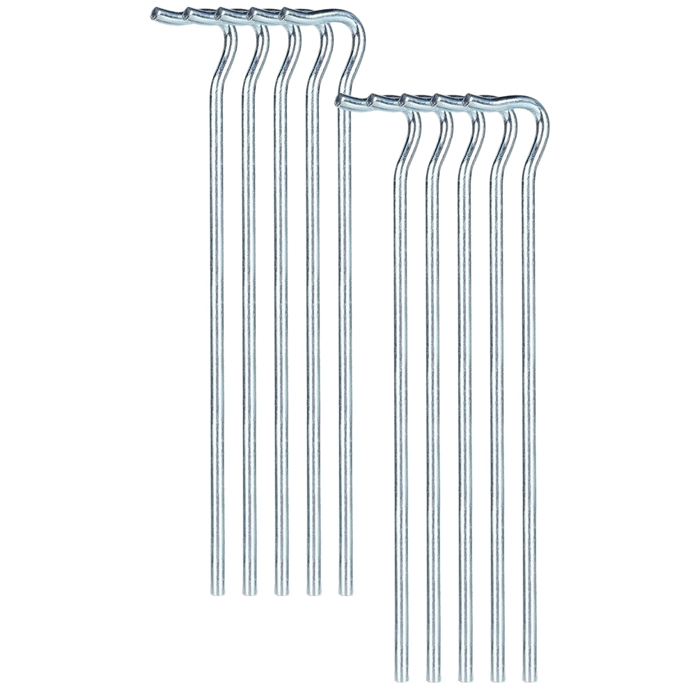 Metal tent pegs, 10-pack - Stable for all terrains