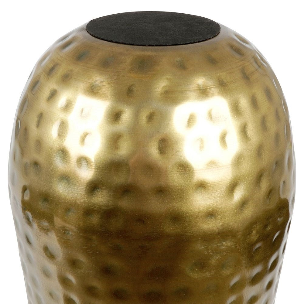 Metal vase with brass plating - elegant decoration at home