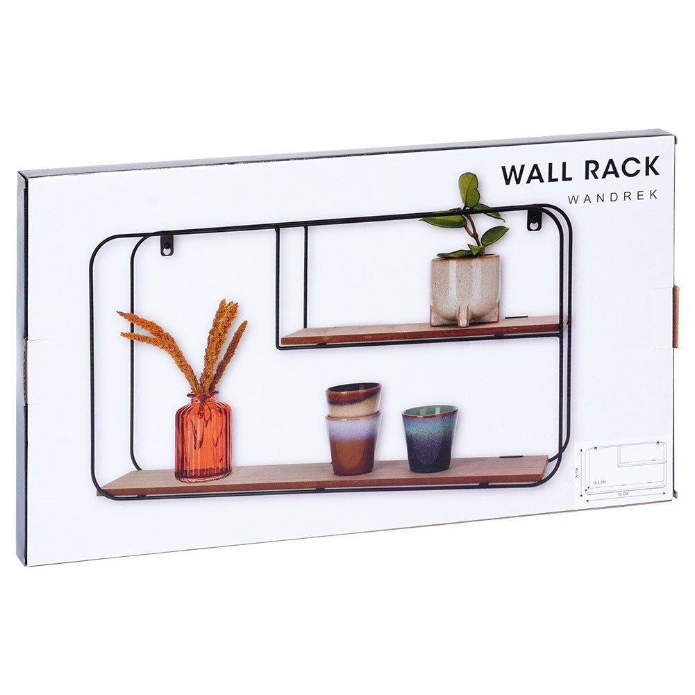 Metal wall shelf 52x10.5x29 cm