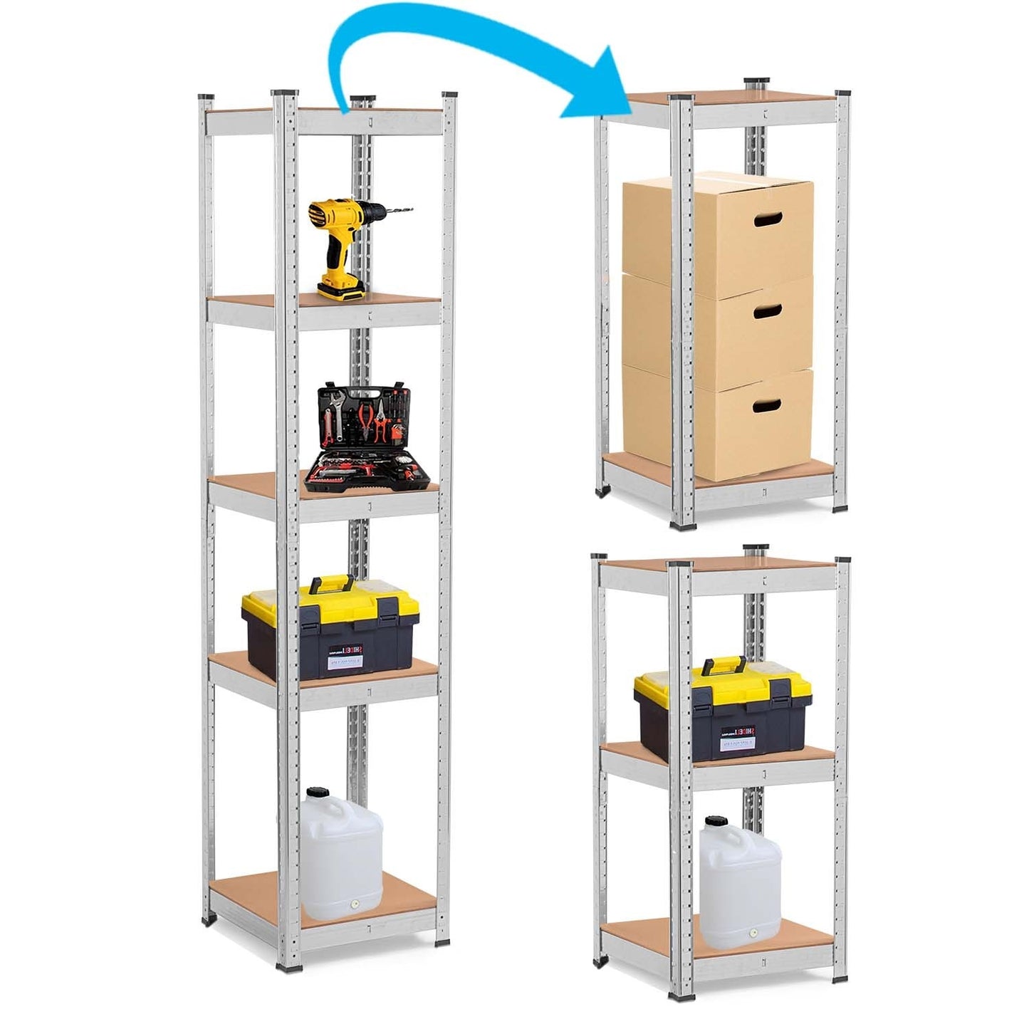 Metal warehouse shelf 180 x 40 x 40 Humberg 4819