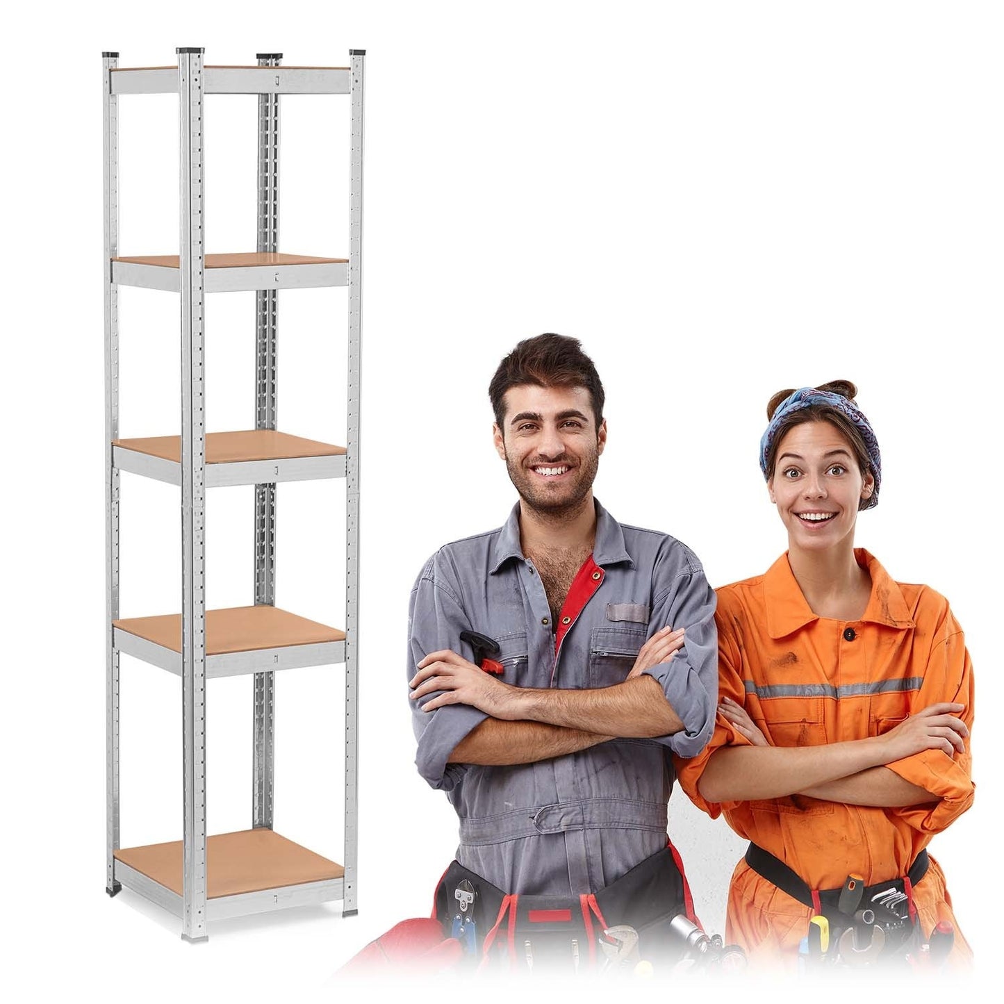 Metal warehouse shelf 180 x 40 x 40 Humberg 4819