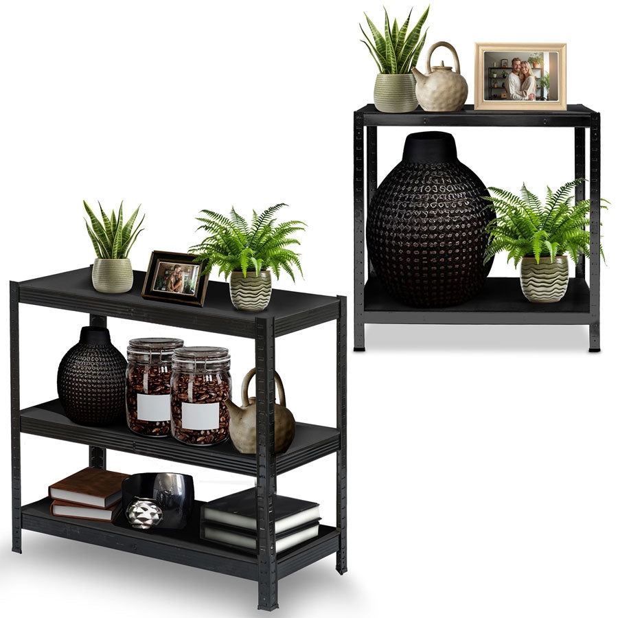 Metal warehouse shelf 180 x 90 x 40 cm Humberg HR-851 black